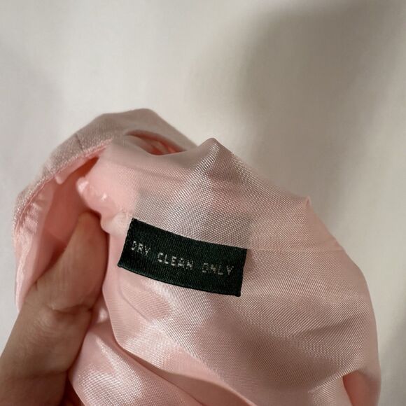 Lauren Ralph Lauren 100% Linen Skirt Women's 4 Pink Side Zip Lined Pocketless - Picture 6 of 6